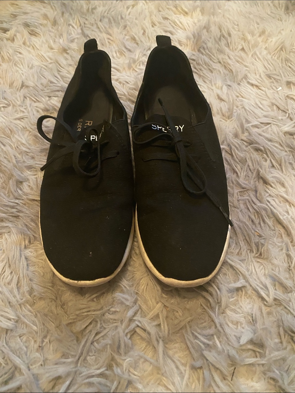 Sperry Black Slip-On Knit Loafers